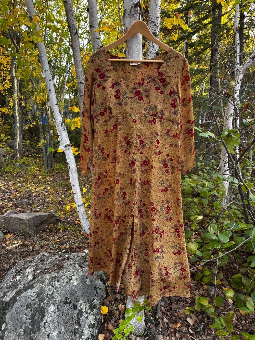 Fall Floral Midi Dress